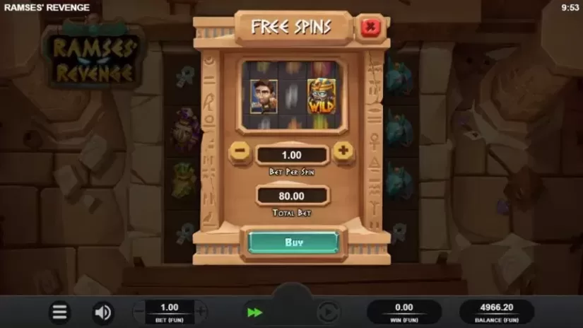 Ramses Revenge slot screenshot 3