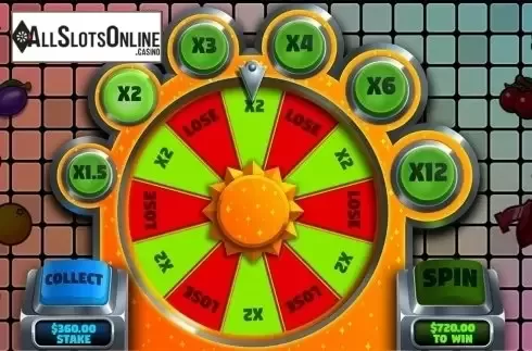 Gamble game screen. Reel Fruity Slots from Slot Factory