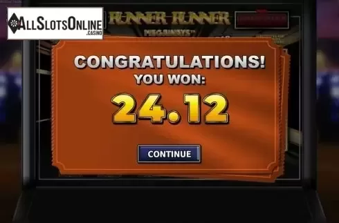 Total Win. Runner Runner Megaways from StakeLogic