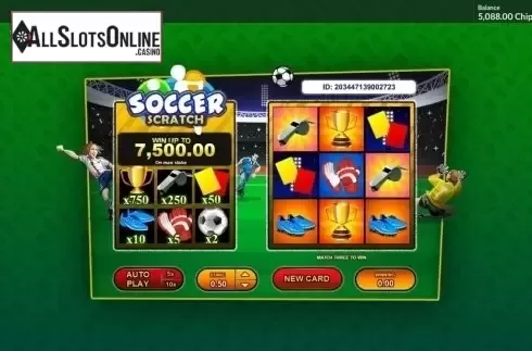 Game field screen. Soccer Scratch (GamesOS) from GamesOS