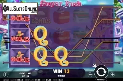 Win Screen . Sugar Rush Winter from Pragmatic Play