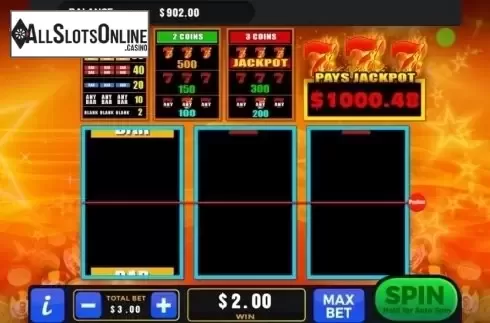 Game Screen. Super Sevens (GMW) from GMW
