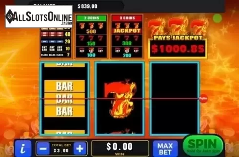 Game Screen. Super Sevens (GMW) from GMW