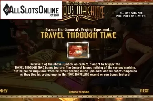 Paytable 4. The Curious Machine from Betsoft