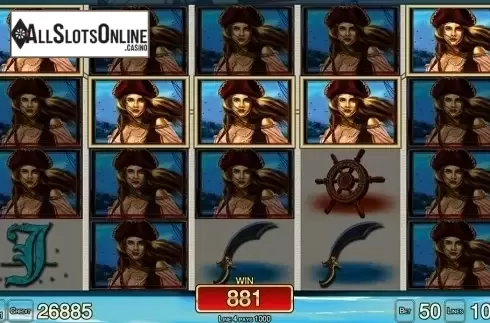 Mega Win screen. Tortuga HD from Merkur