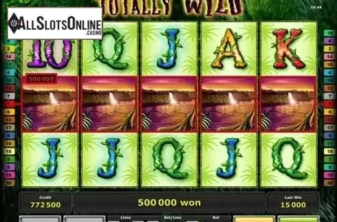 Win screen. Totally Wild from Greentube