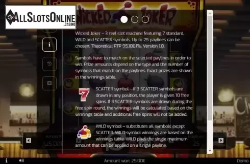Special symbols screen