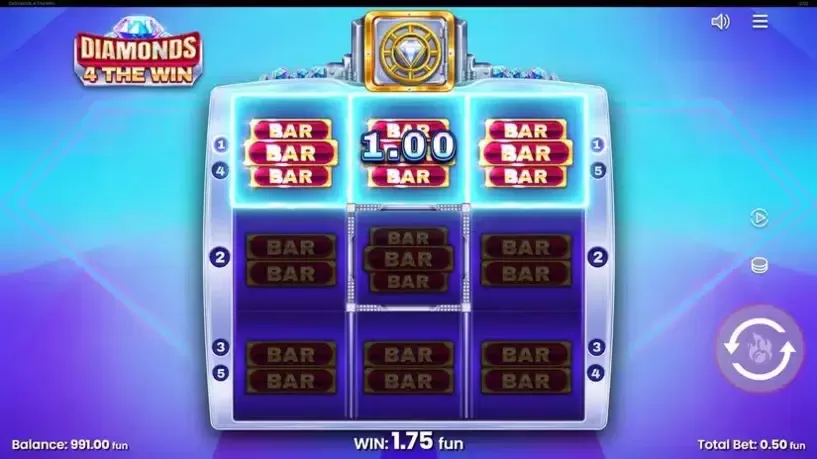 Diamonds 4 The Win slot screenshot