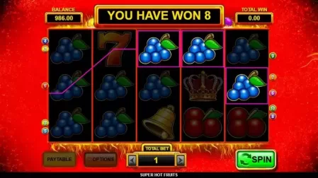 Super Hot Fruits slot screenshot 2