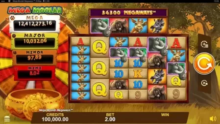 Mega Moolah Megaways slot screenshot 1