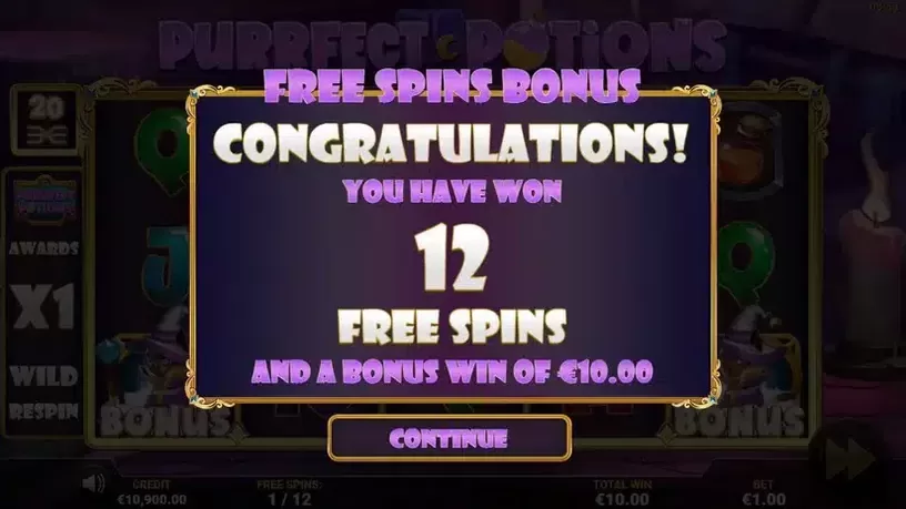Purrfect Potions slot screenshot 3