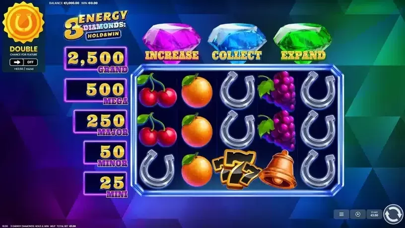 3 Energy Diamonds slot screenshot 1