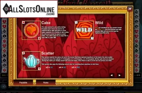Screen4. Alice and the Red Queen from 1X2gaming