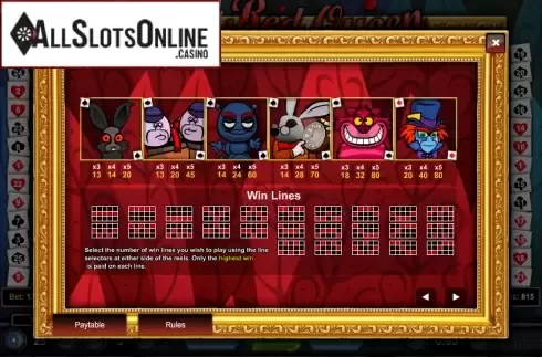 Screen2. Alice and the Red Queen from 1X2gaming