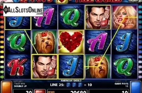 Win screen 2. American Gigolo from Casino Technology