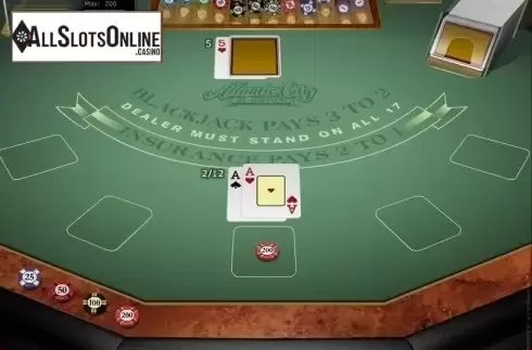 Game Screen 2. Atlantic City Blackjack Gold from Microgaming