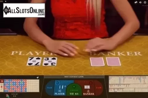 Game Screen. Baccarat A from Evolution Gaming