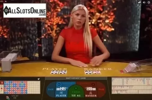 Game Screen. Baccarat A from Evolution Gaming
