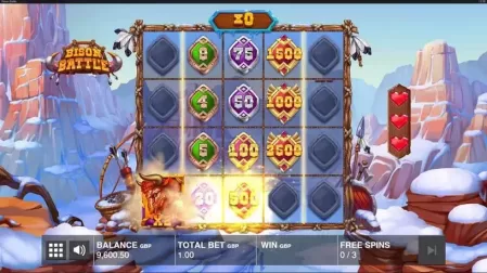 Bison Battle slot screenshot 2