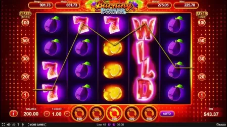 Burning Power slot screenshot 1