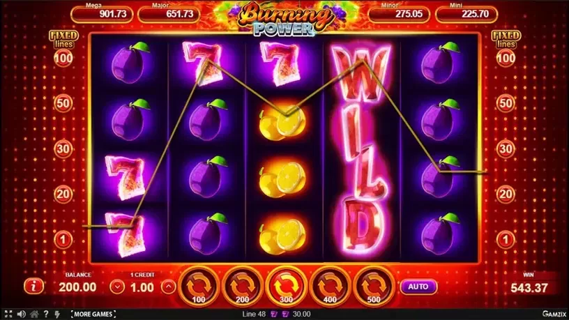 Burning Power slot screenshot 1