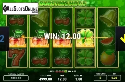 Win Screen 1. Bursting Hot 5 from Fazi