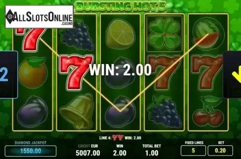 Win Screen 3. Bursting Hot 5 from Fazi