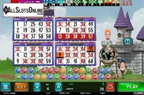 Game Screen 2. Castle Bingo from MGA