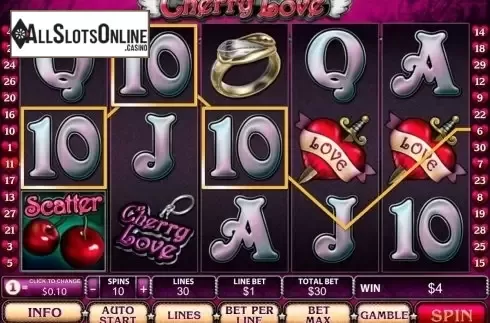 Win Screen . Cherry Love from Playtech