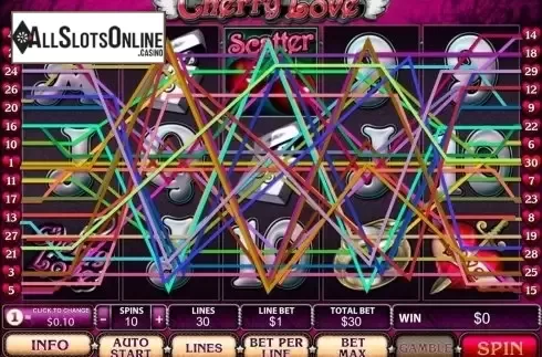Game Workflow screen. Cherry Love from Playtech