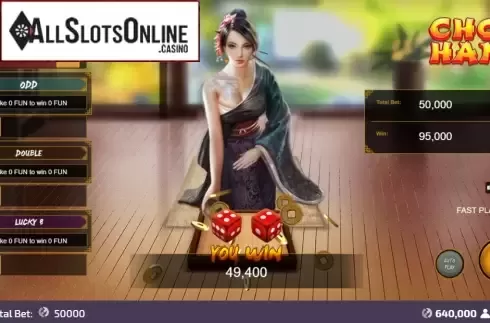 Win Screen. Cho Han from FunFair