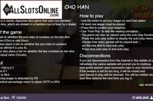 Rules. Cho Han from FunFair