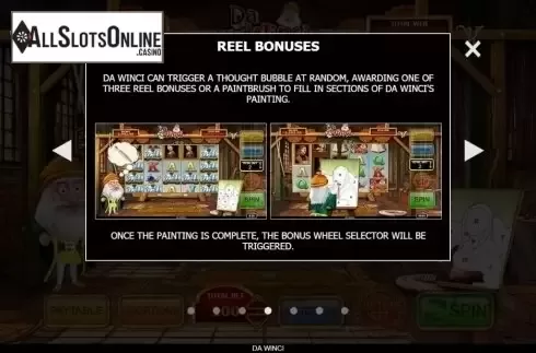 Paytable 4. Da Winci from Inspired Gaming