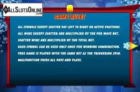 Game Rules screen