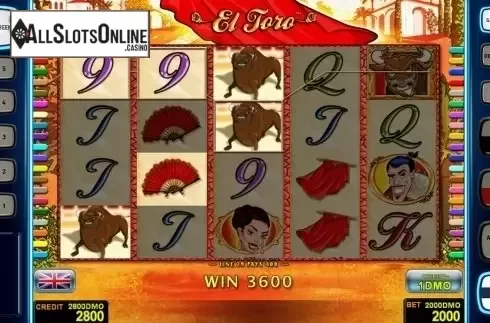 Game workflow 2. El Toro Deluxe from Novomatic