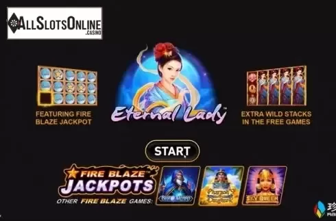 Start Screen. Eternal Lady from Rarestone Gaming