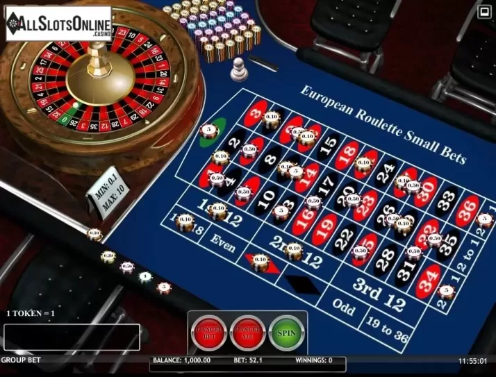 Game Screen. European Roulette Small Bets (iSoftBet) from iSoftBet