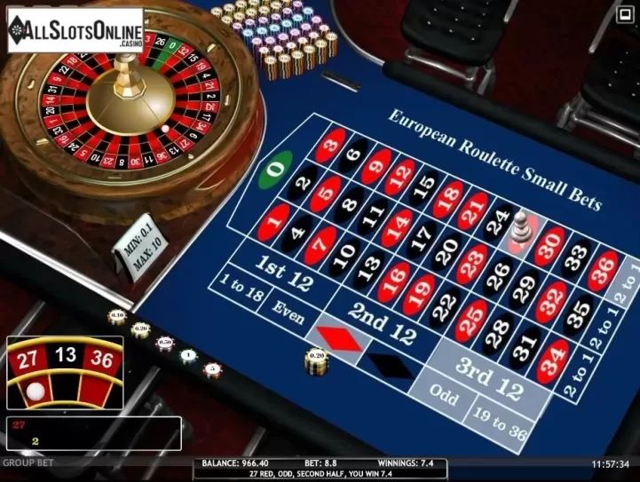 Game Screen. European Roulette Small Bets (iSoftBet) from iSoftBet