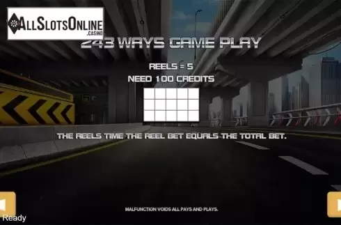 Paytable 3. Fast Drift from PlayStar