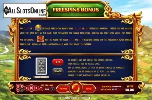 FS bonus screen