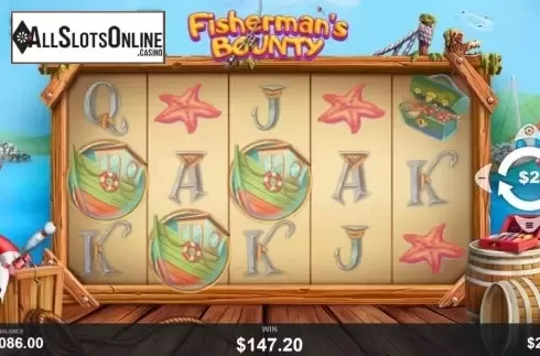 Win Screen. Fishermans Bounty from Pariplay