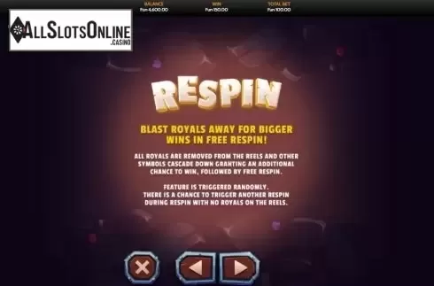 Respin Feature. Fortune Miner from OneTouch
