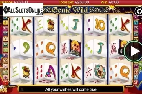 Reel Screen. Genie Wild Dice from NextGen