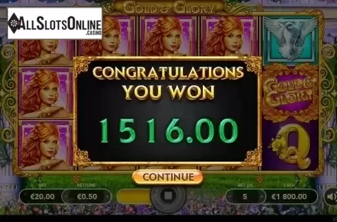 Free Spins Win. Gold and Glory (Slotmotion) from Slotmotion