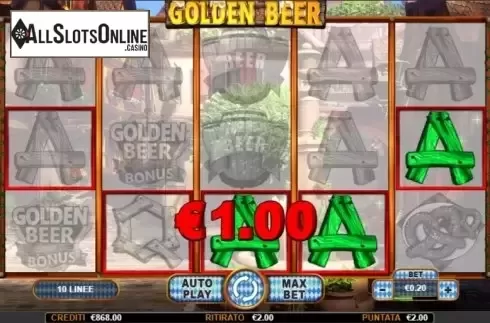 Win screen 1. Golden Beer from Nazionale Elettronica