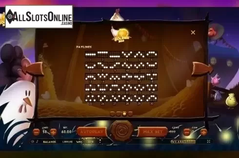 Paylines. Golden Egg from We Are Casino