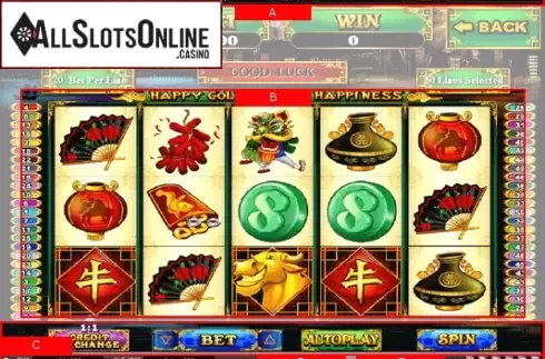 Reel Screen. Happy Golden Ox of Happiness from esball