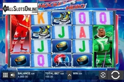 Reels screen. Hockey Hero from Push Gaming