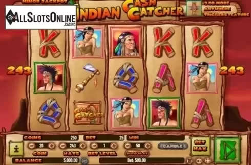 Reels screen. Indian Cash Catcher from Habanero