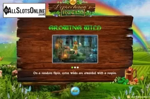 Start Screen. Leprechaun Reels from ReelNRG